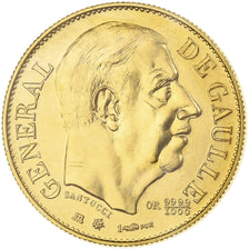 France, Token, Général De Gaulle, 1980, Monnaie de Paris, Gold, Santucci