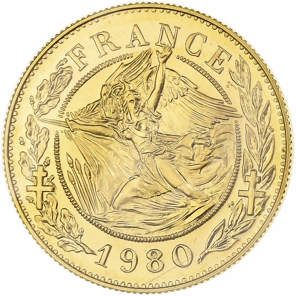 France, Token, Général De Gaulle, 1980, Monnaie de Paris, Gold, Santucci
