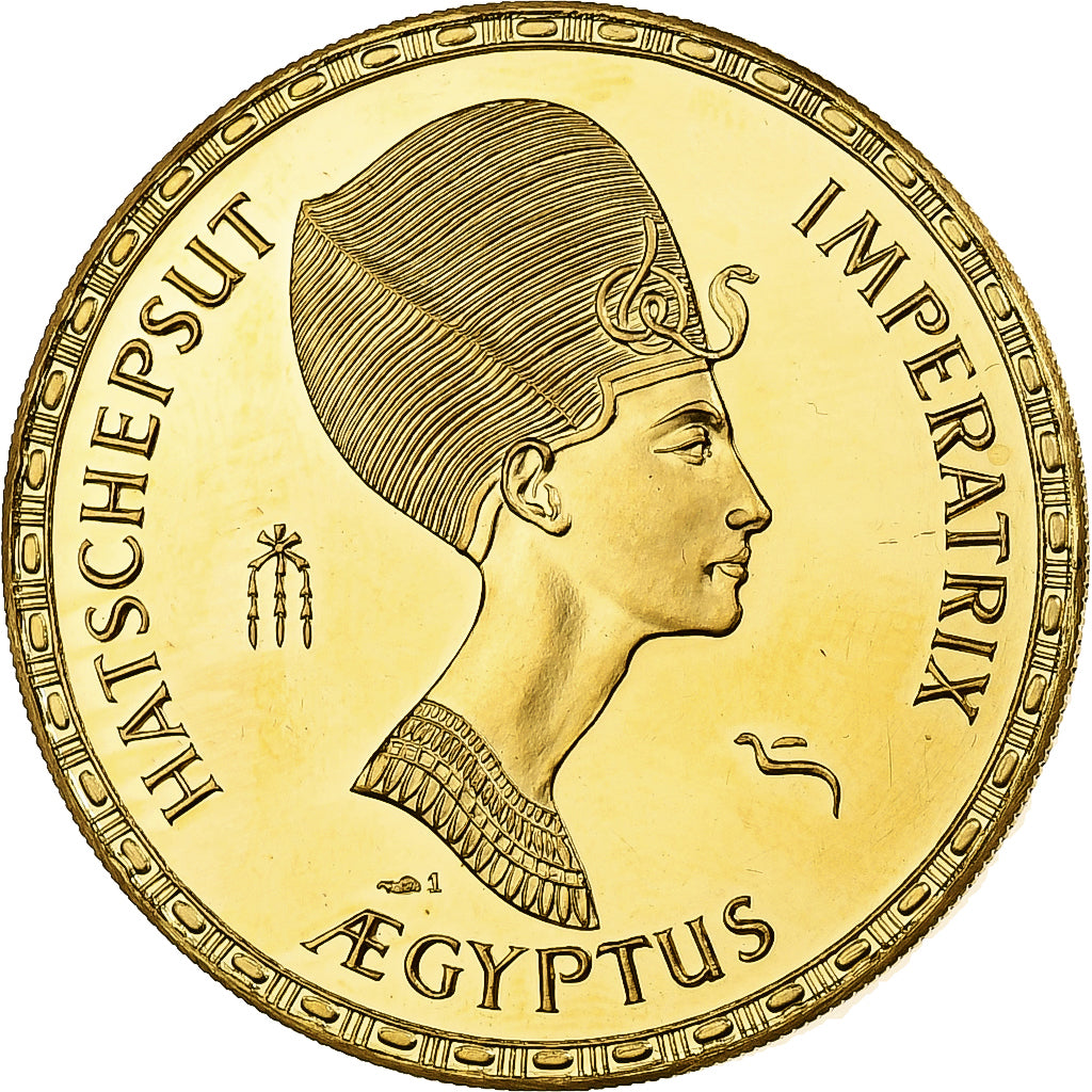 France, Medal, Egypt, Hatshepsut and Cleopatra, Gold, Proof, MS(63)
