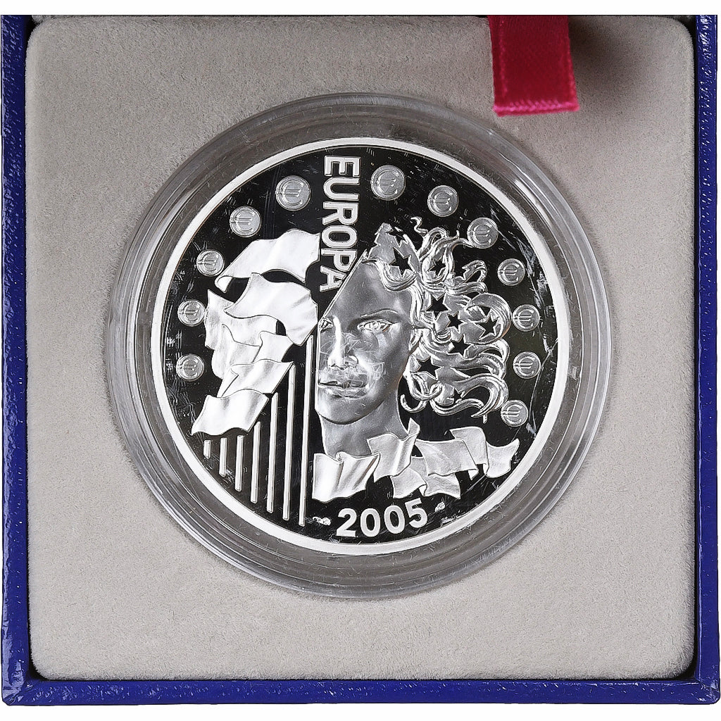 Francia, 1-1/2 Euro, Europa, Drapeau européen, FS, 2005, MDP, Argento, FDC