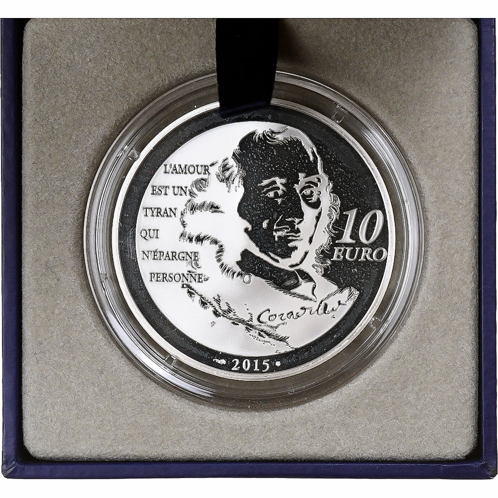 France, 10 Euro, Chimène, Proof, 2015, MDP, Silver, MS(65-70)