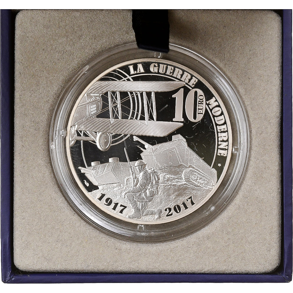 France, 10 Euro, La guerre moderne, Proof, 2017, MDP, Silver, MS(65-70)