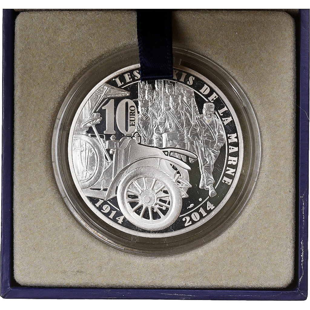 France, 10 Euro, Taxis de la Marne, Proof, 2014, MDP, Silver, MS(65-70)
