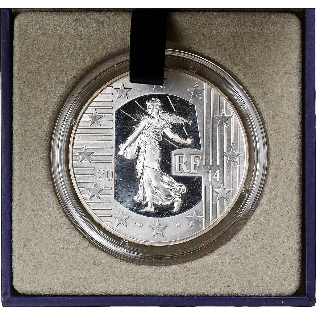 France, 10 Euro, Semeuse, denier de Charles le Chauve, Proof, 2014, MDP, Silver