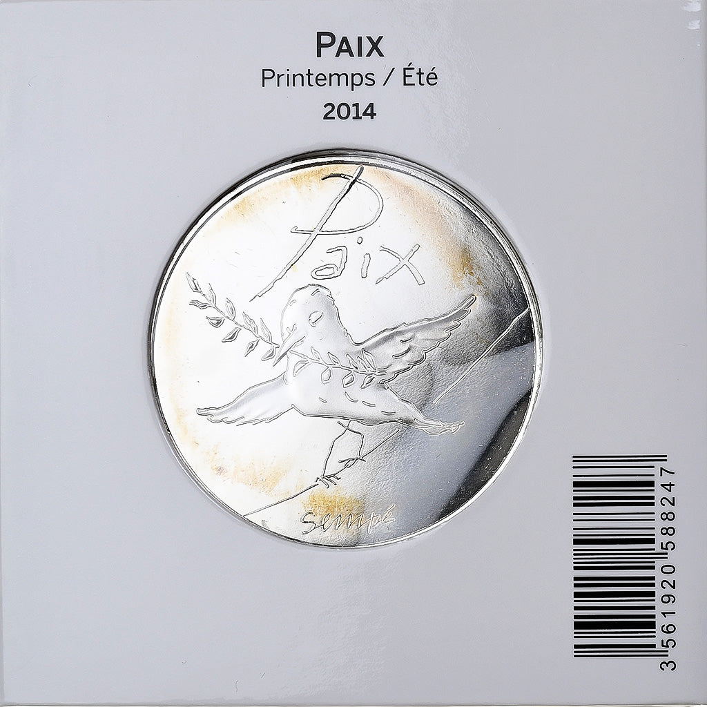 France, 50 Euro, Sempé - Paix - Printemps/Été, BE, 2014, MDP, Argent, FDC