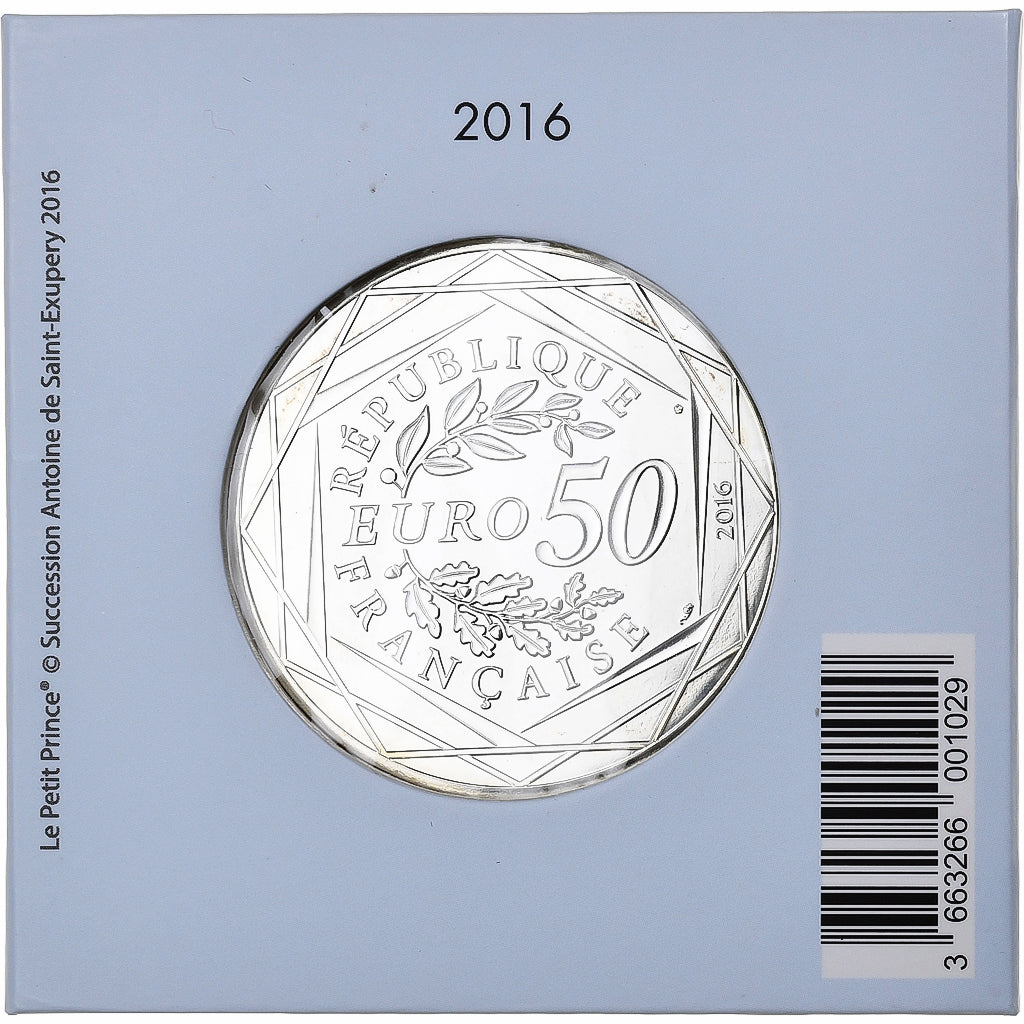 França, 50 Euro, Le beau voyage du Petit Prince - oiseaux, Proof, 2016, MDP