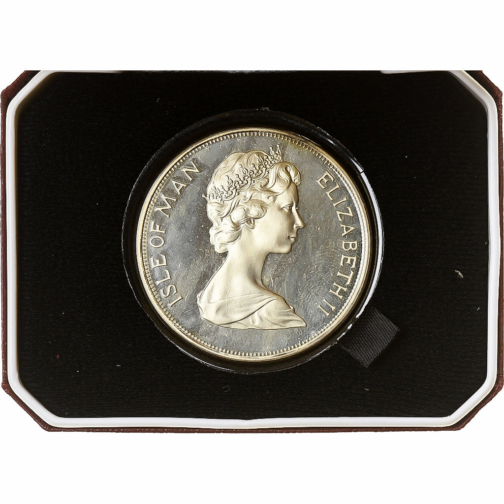 Isla de Man, Elizabeth II, Crown, Manx Cat, 1975, Pobjoy Mint, Prueba, Plata