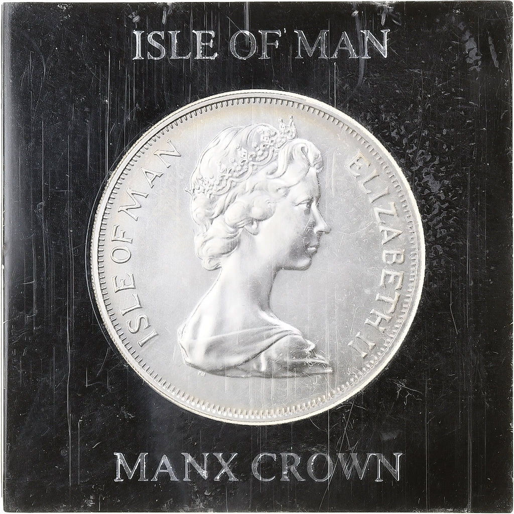 Isle of Man, Elizabeth II, Crown, Manx Cat, 1975, Pobjoy Mint, Kupfer-Nickel
