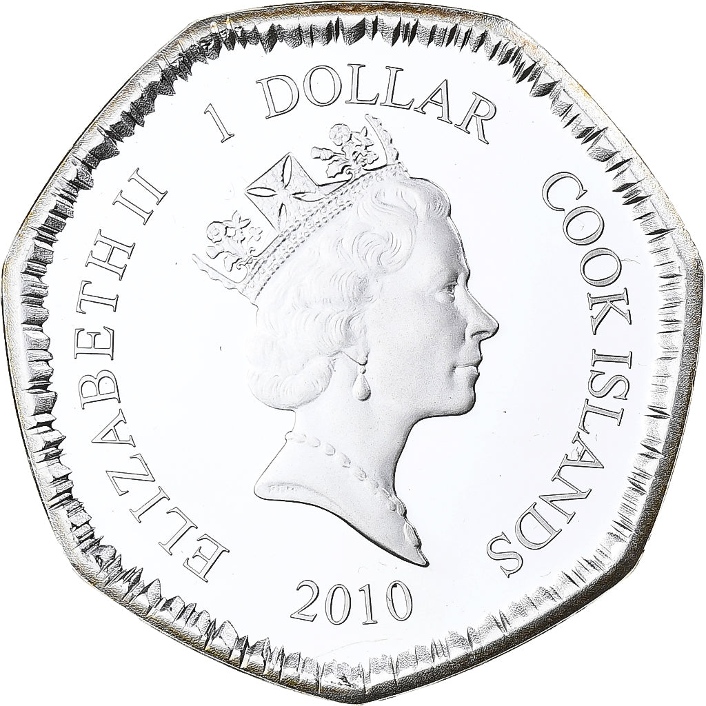 Ilhas Cook, Elizabeth II, Dollar, Niko and Friends, 2010, Vantaa, Proof, Prata