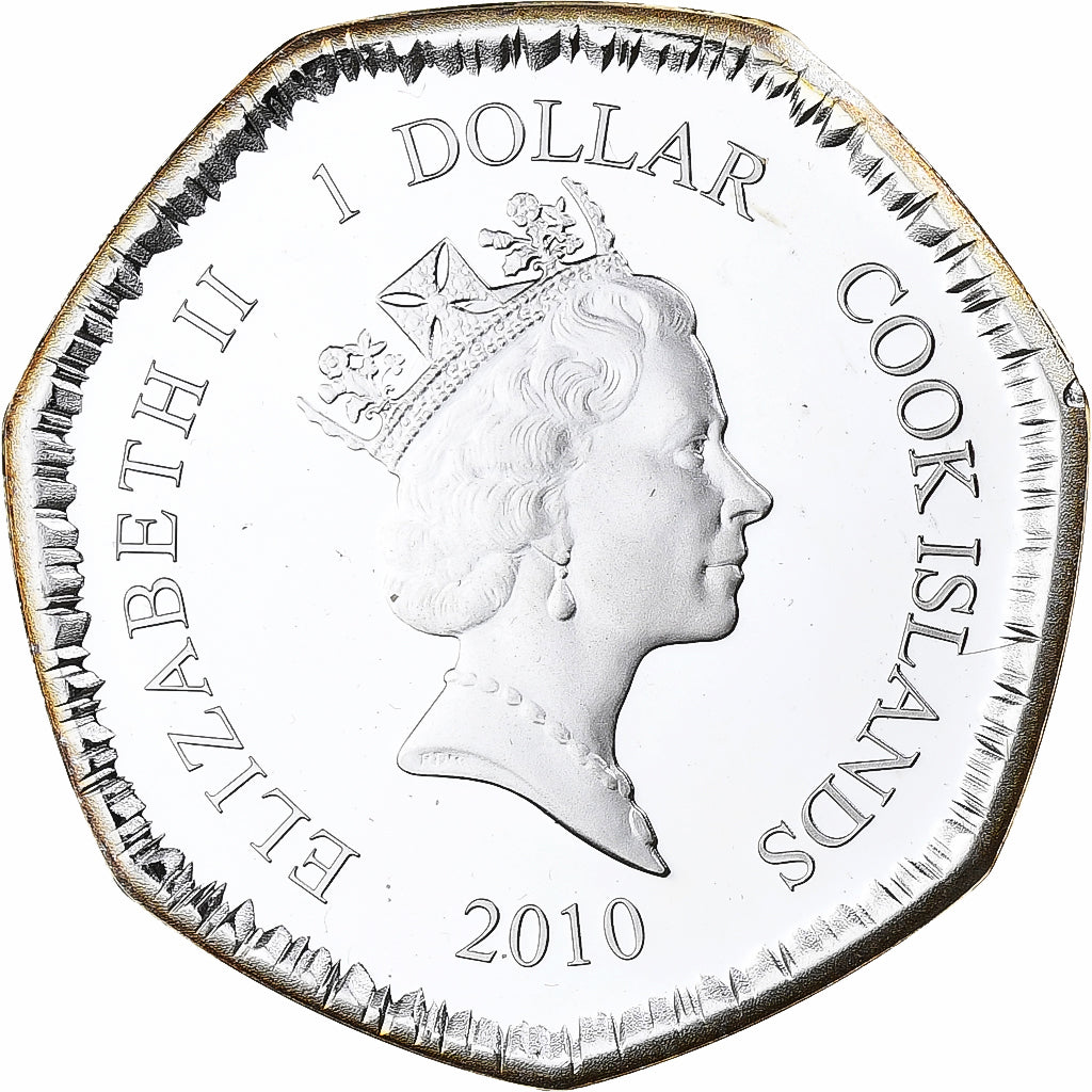 Cook Islands, Elizabeth II, Dollar, Black Wolf, 2010, Vantaa, Proof, Silver