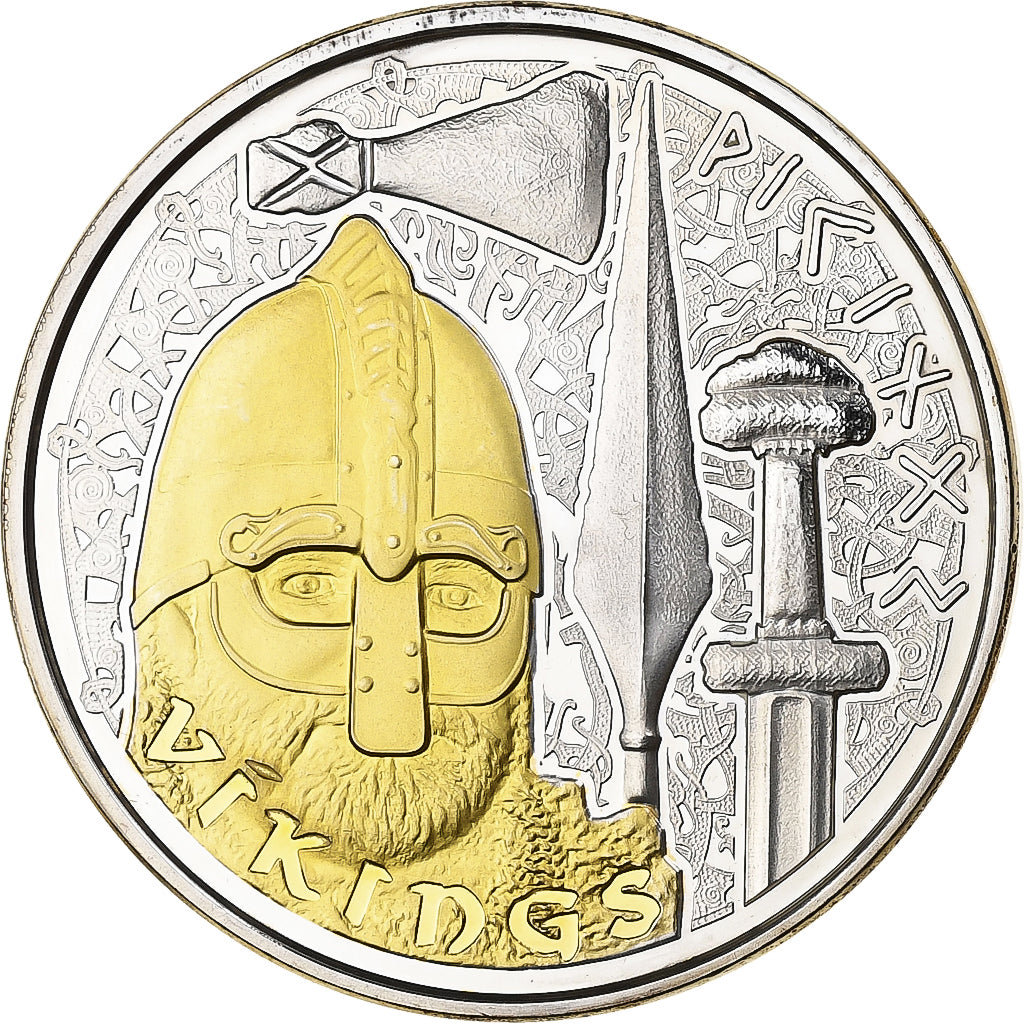 Andorra, 10 Diners, Viking Warrior, 2008, Proof, Silver, MS(65-70), KM:408