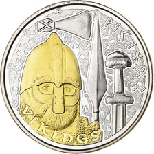 Andorra, 10 Diners, Viking Warrior, 2008, Proof, Silver, MS(65-70), KM:408