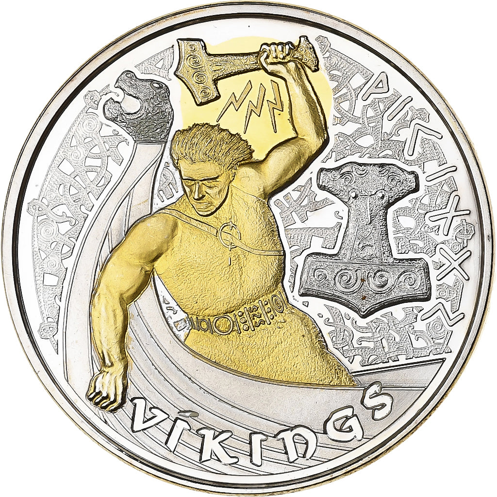 Andorra, 10 Diners, God Thor, 2008, FS, Argento, FDC, KM:407
