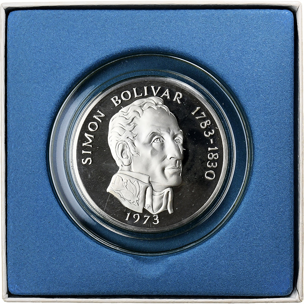 Panama, 20 Balboas, Simon Bolivar, 1973, Franklin Mint, Proof, Silver