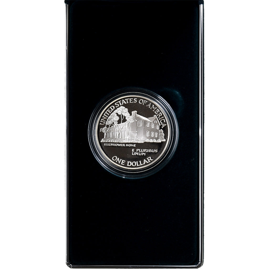 United States, Dollar, Eisenhower centennial, 1990, Philadelphia, Proof, Silver