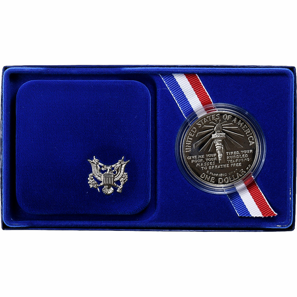 United States, Dollar, Statue of Liberty, 1986, San Francisco, Proof, Silver