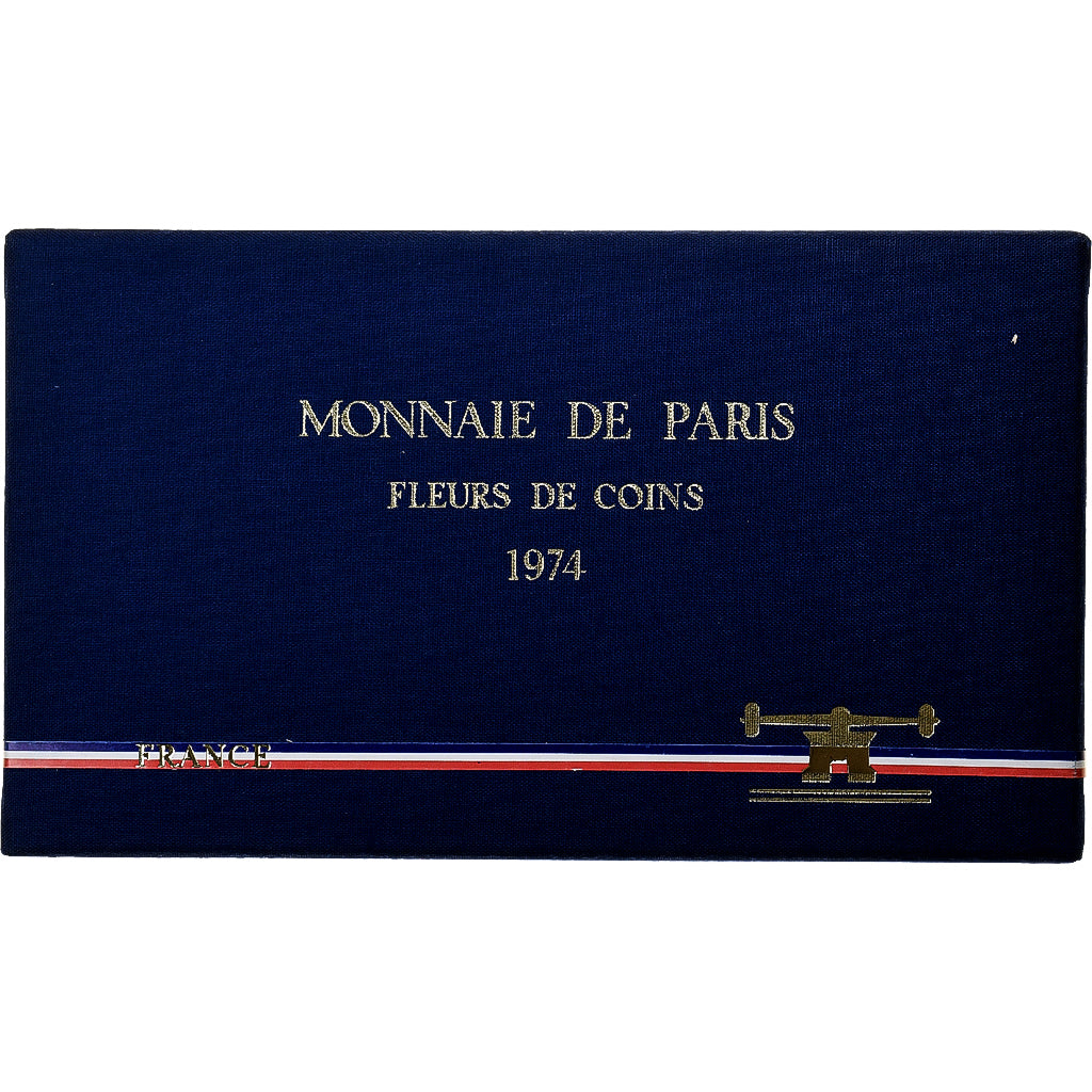 France, Coffret 1 c. à 50 frs., 1974, Monnaie de Paris, FDC, FDC