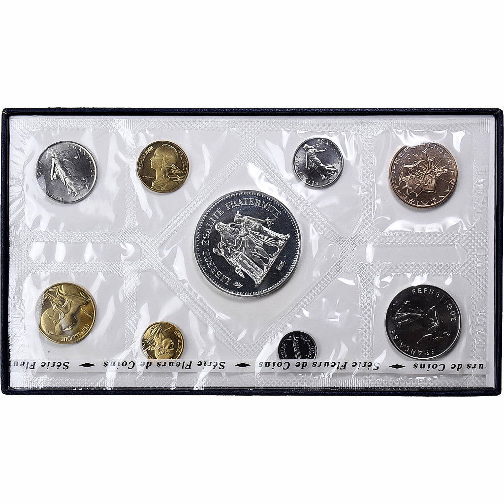 France, Coffret 1 c. à 50 frs., 1974, Monnaie de Paris, FDC, FDC