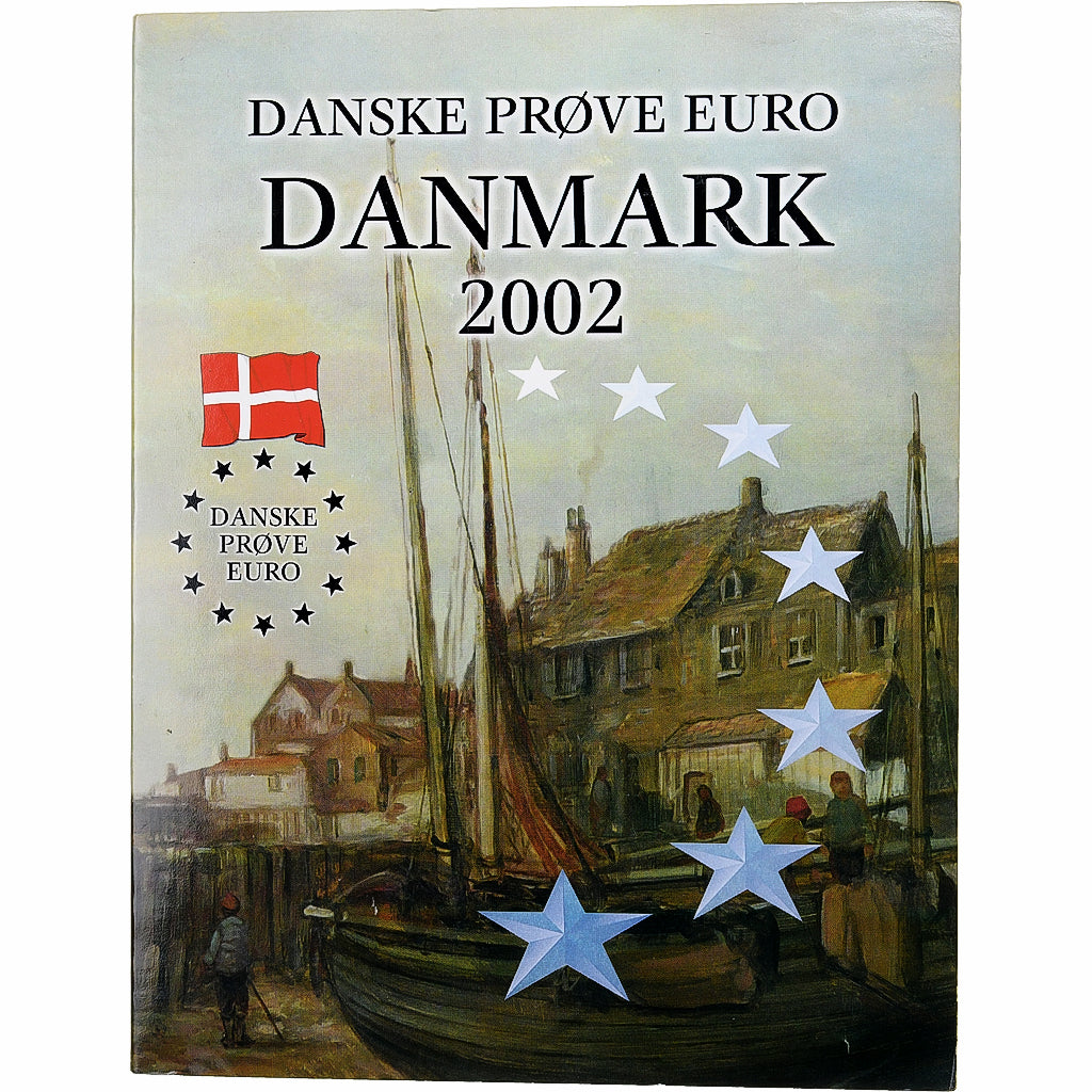 Dinamarca, Pattern euro set, Proof, 2002, N/D, MS(65-70)