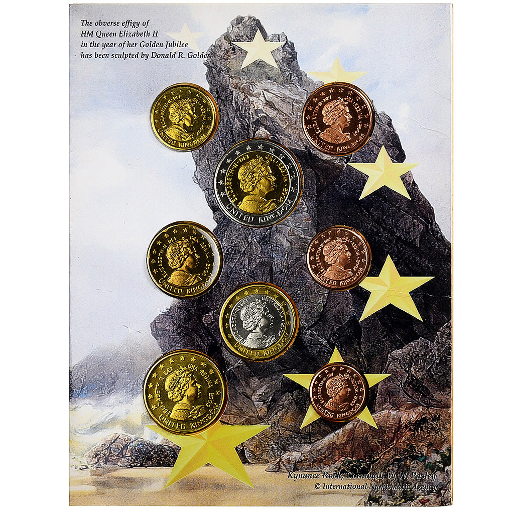 Reino Unido, Pattern euro set, Prueba, 2002, Sin información, FDC