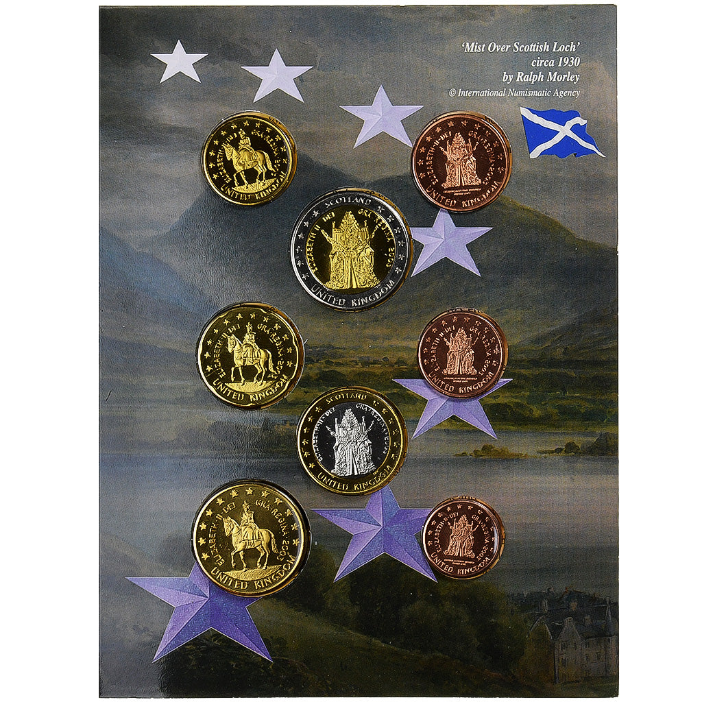 United Kingdom, Pattern euro set, Proof, 2003, MS(65-70)