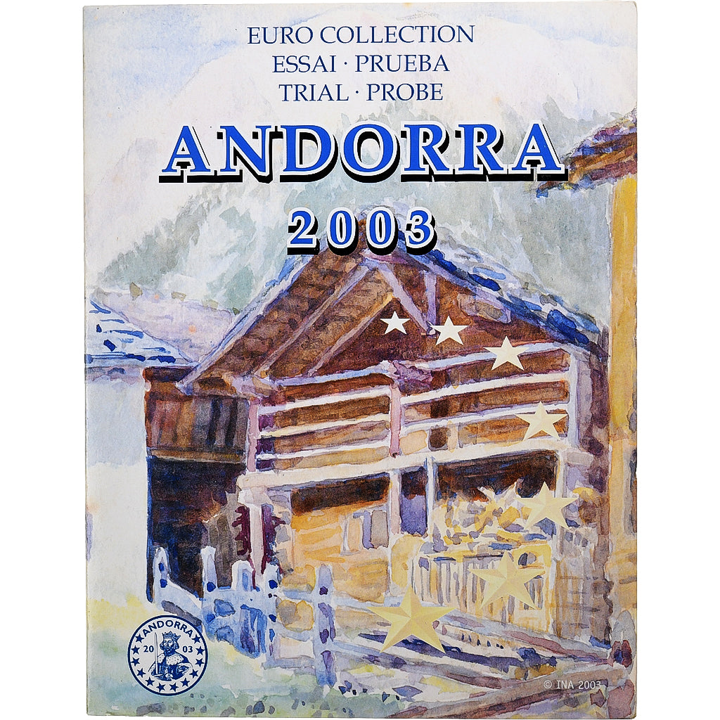 Andorra, Pattern euro set, Proof, 2003, MS(65-70)