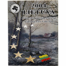 Litwa, Pattern euro set, Proof, 2004, ND, MS(65-70)