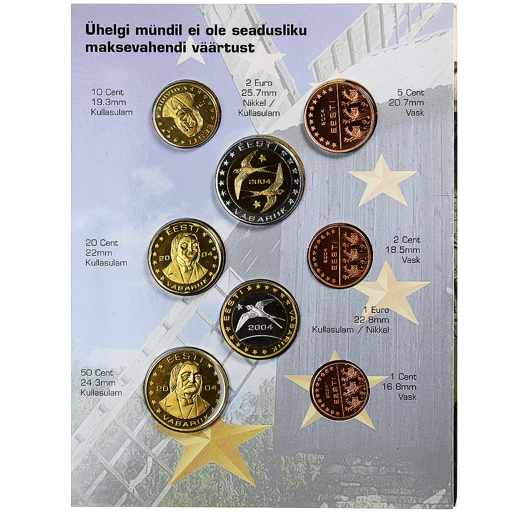 Estonia, Pattern euro set, PP, 2004, STGL