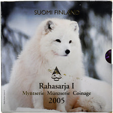 Finland, Set 1 ct. - 2 Euro + Token, Arctic fox, BU, 2005, Rahapaja Oy