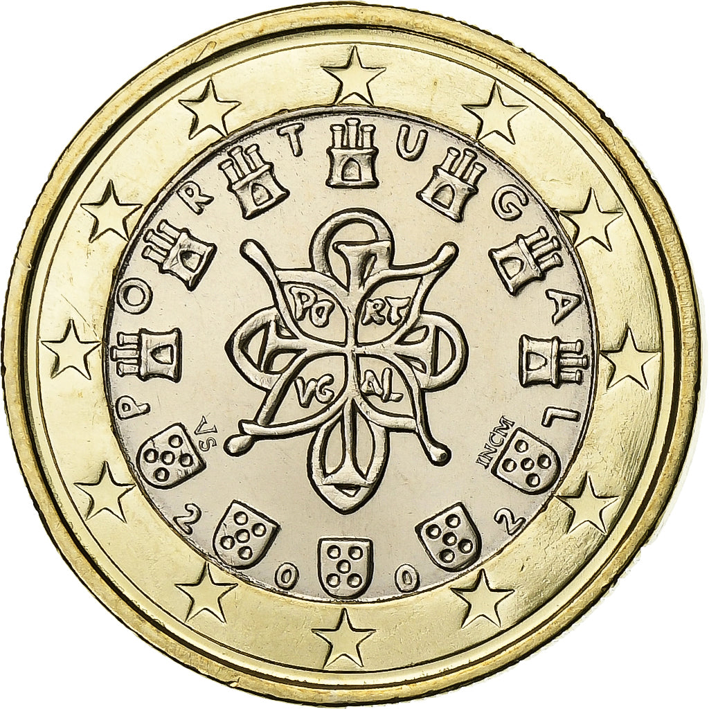 Portugal, Euro, BU, 2002, Lisbonne, Bimétallique, SPL