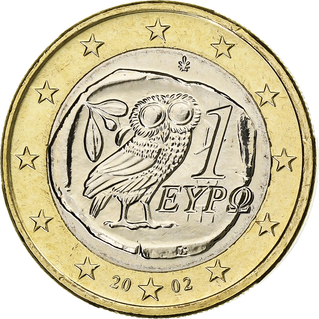Greece, Euro, BU, 2002, Athens, Bi-Metallic, MS(63)