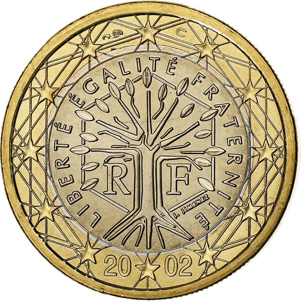 France, Euro, BU, 2002, Monnaie de Paris, Bi-Metallic, MS(65-70)