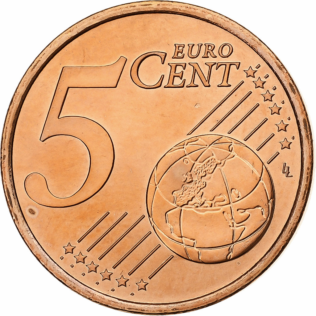 France, 5 Euro Cent, BU, 2002, Monnaie de Paris, Copper Plated Steel, MS(65-70)
