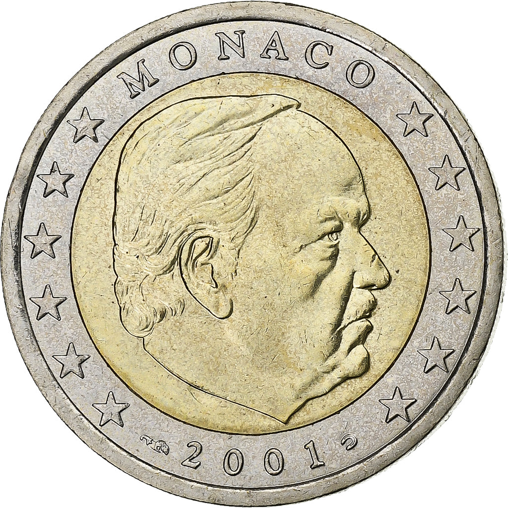 Monaco, Rainier III, 2 Euro, 2001, Monnaie de Paris, Bi-Metallic, AU(55-58)