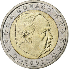 Monaco, Rainier III, 2 Euro, 2001, Monnaie de Paris, Bi-Metallic, AU(55-58)