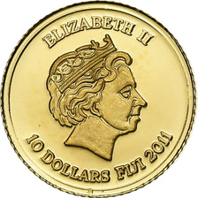 Fiji, Elizabeth II, 10 Dollars, Wonders of Nature, Nepal, 2011, Prueba, Oro, FDC