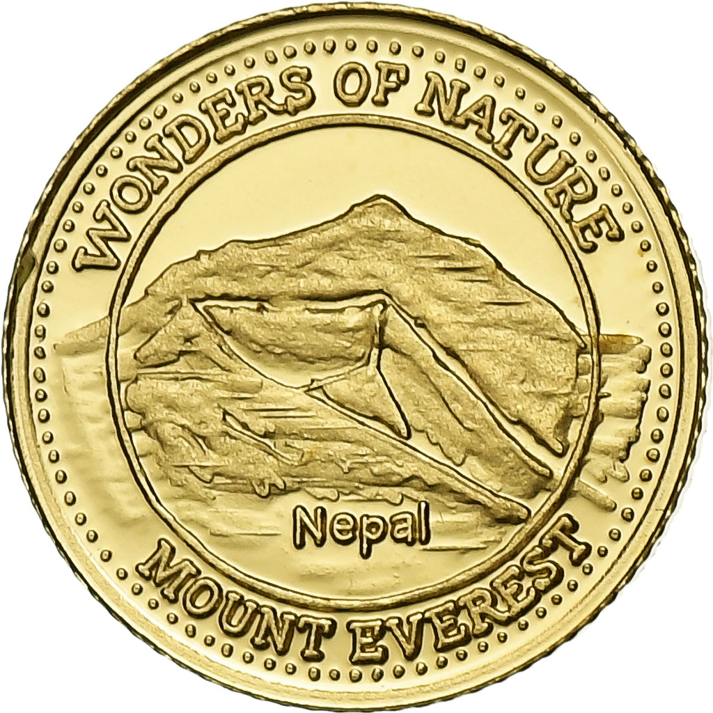 Fiji, Elizabeth II, 10 Dollars, Wonders of Nature, Nepal, 2011, Prueba, Oro, FDC