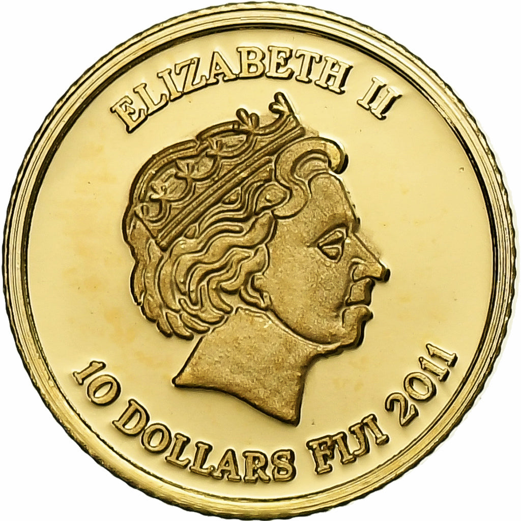 Fiji, Elizabeth II, 10 Dollars, Wonders of Nature, United States, 2011, Proof