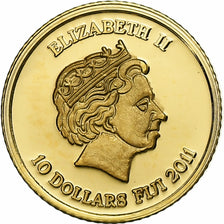Fiji, Elizabeth II, 10 Dollars, Wonders of Nature, United States, 2011, Proof