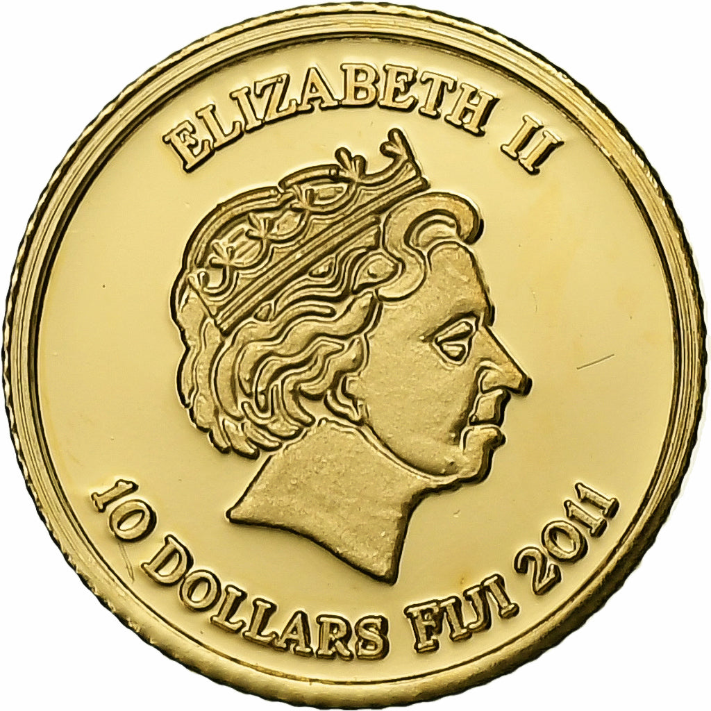 Fiji, Elizabeth II, 10 Dollars, Wonders of Nature, South Africa, 2011, Proof
