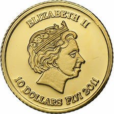 Fiji, Elizabeth II, 10 Dollars, Wonders of Nature, South Africa, 2011, Proof