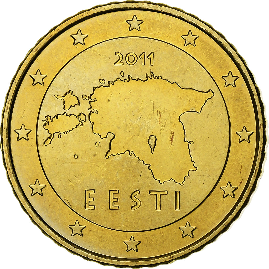 Estonie, 50 Euro Cent, BU, 2011, Vantaa, Or nordique, SUP