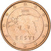 Estonie, 5 Euro Cent, BU, 2011, Vantaa, Cuivre plaqué acier, SUP
