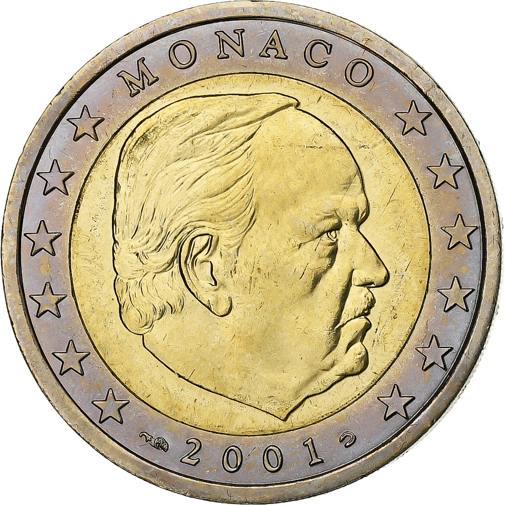 Monaco, Rainier III, 2 Euro, 2001, Monnaie de Paris, Bi-Metallic, MS(63)
