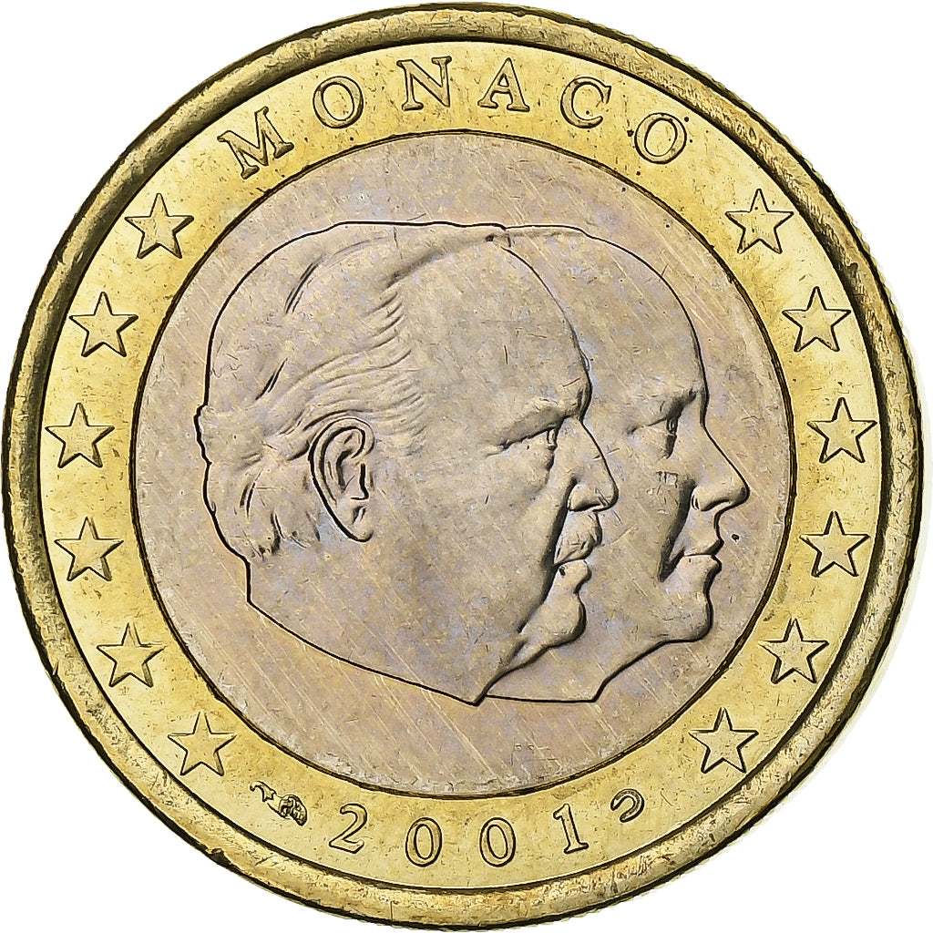 Mónaco, Rainier III, Euro, 2001, Monnaie de Paris, Bimetálico, MS(63)