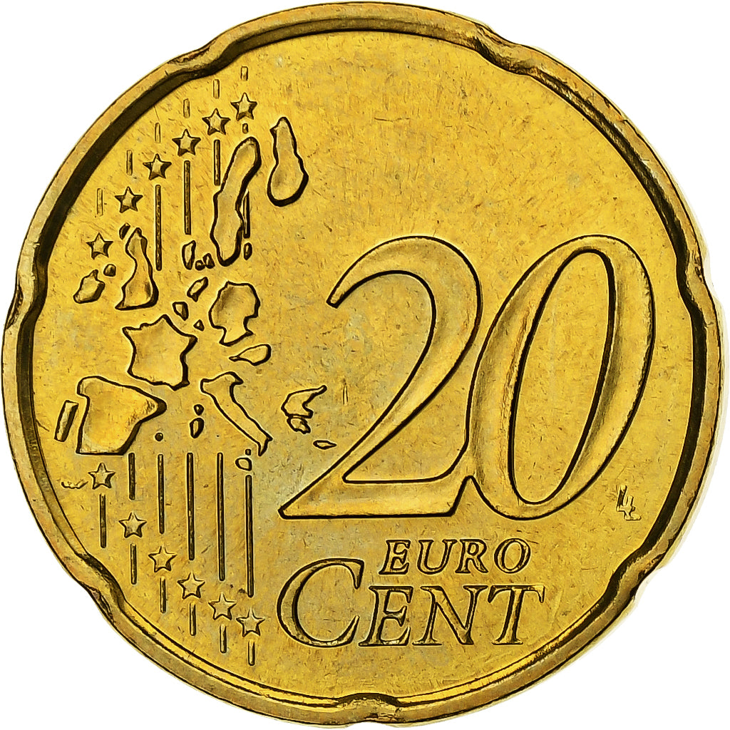 Monaco, Rainier III, 20 Euro Cent, 2002, Monnaie de Paris, Nordic gold, MS(63)