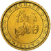 Monaco, Rainier III, 10 Euro Cent, 2002, Monnaie de Paris, Nordic gold, UNC-