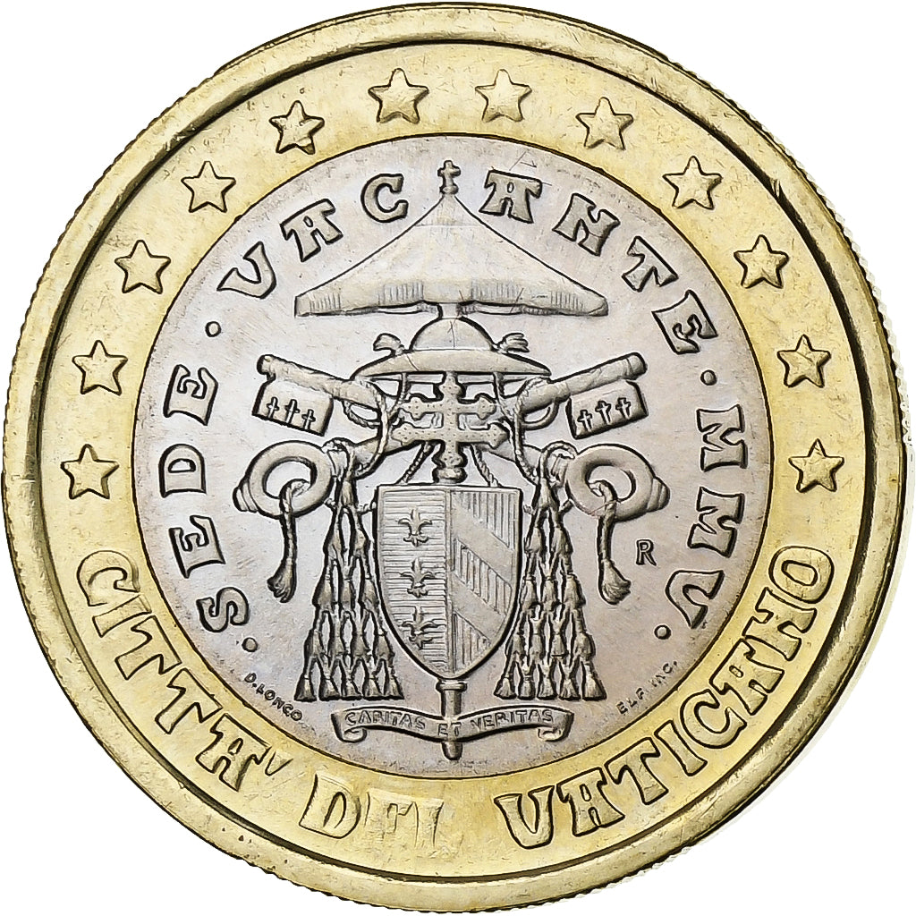 Vatican, Sede Vacante, Euro, BU, 2005, Rome, Bi-Metallic, MS(63)