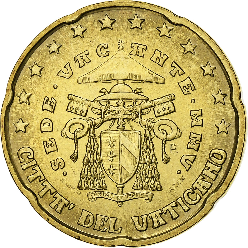 Vatican, Sede Vacante, 20 Euro Cent, BU, 2005, Rome, Or nordique, SPL