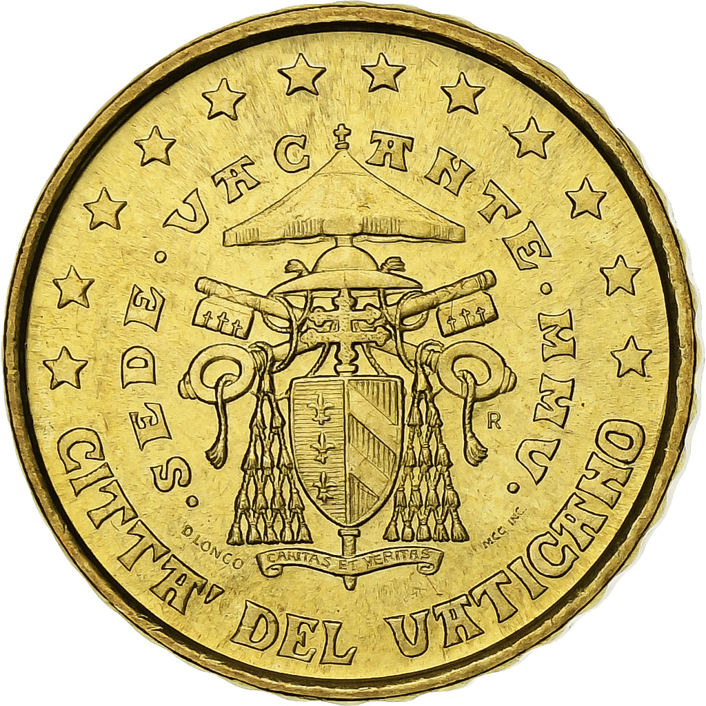 Vatikan, Sede Vacante, 10 Euro Cent, BU, 2005, Rome, Nordic gold, UNZ